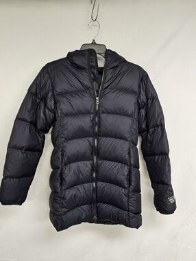 Mountain Hardwear Fleece Puffer Jacket Youth Large Black Hooded Insulated Winter